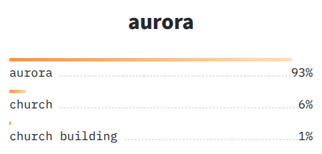 NOVIC open vocabulary classification results