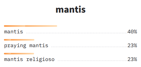 NOVIC open vocabulary classification results