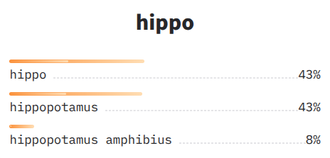 NOVIC open vocabulary classification results